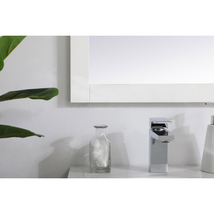 Elegant Wall Mirror - White, D 18", H 32" (VM21832WH)