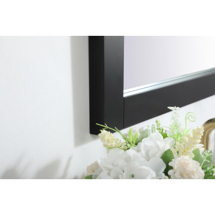 Elegant Wall Mirror - Black, D 22", H 32" (VM22232BK)