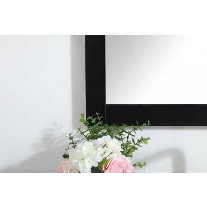 Elegant Wall Mirror - Black, D 24", H 32" (VM22432BK)