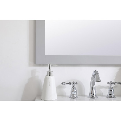 Elegant Wall Mirror - Gray, D 24", H 32" (VM22432GR)
