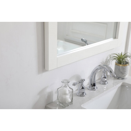 Elegant Wall Mirror - White, D 24", H 32" (VM22432WH)