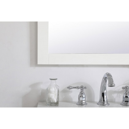 Elegant Wall Mirror - White, D 24", H 32" (VM22432WH)