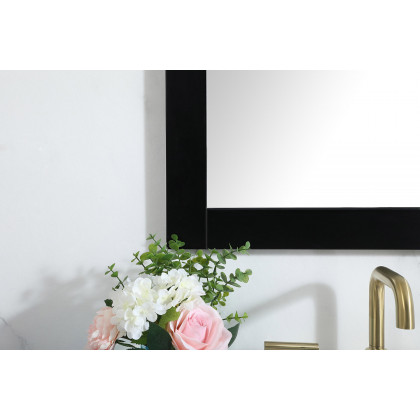 Elegant Wall Mirror - Black, D 24", H 36" (VM22436BK)