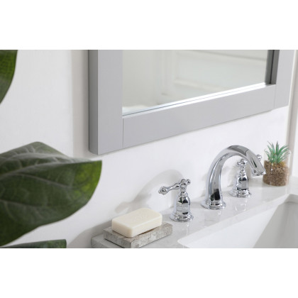 Elegant Wall Mirror - Gray, D 24", H 36" (VM22436GR)