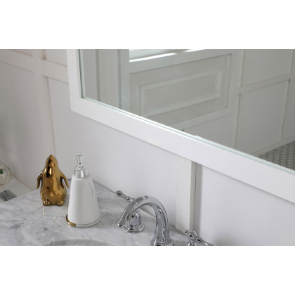 Elegant Wall Mirror - White, D 24", H 36" (VM22436WH)