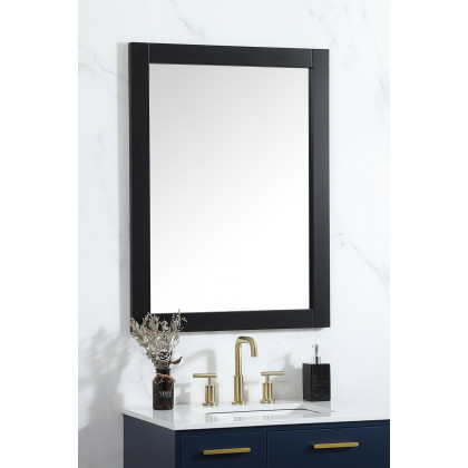 Elegant Wall Mirror - Black, D 27", H 36" (VM22736BK)