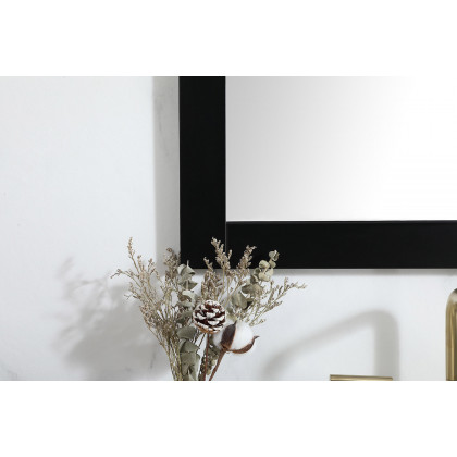 Elegant Wall Mirror - Black, D 27", H 36" (VM22736BK)