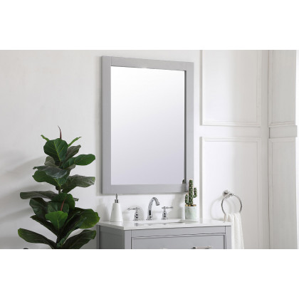 Elegant Wall Mirror - Gray, D 27", H 36" (VM22736GR)