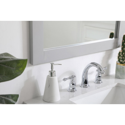 Elegant Wall Mirror - Gray, D 27", H 36" (VM22736GR)