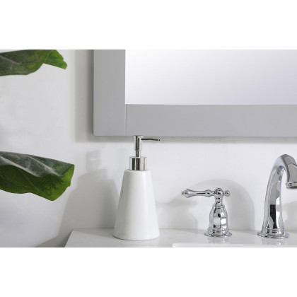 Elegant Wall Mirror - Gray, D 27", H 36" (VM22736GR)
