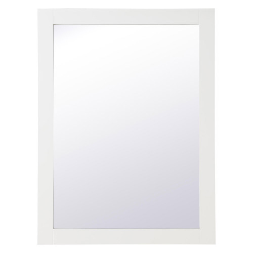 Elegant Wall Mirror - White, D 27", H 36" (VM22736WH)