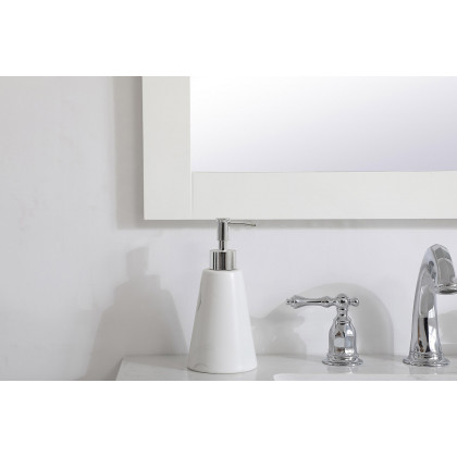 Elegant Wall Mirror - White, D 27", H 36" (VM22736WH)