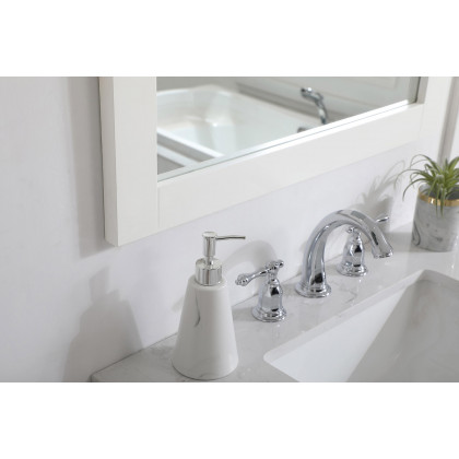 Elegant Wall Mirror - White, D 27", H 36" (VM22736WH)