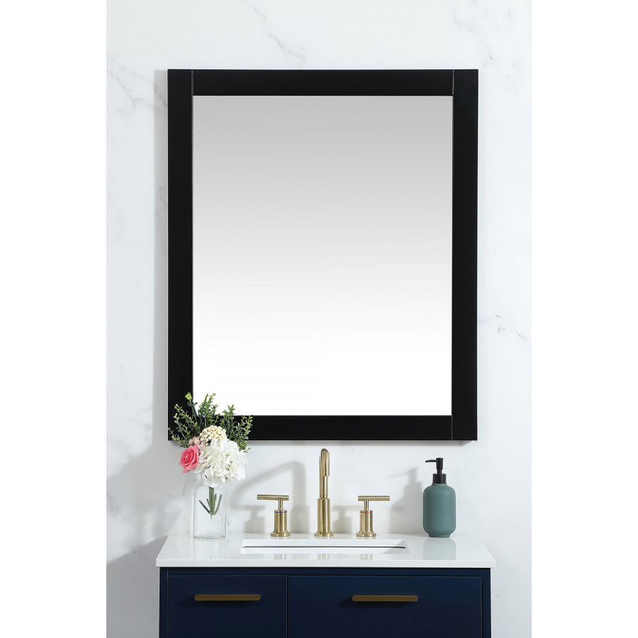 Elegant Wall Mirror - Black, D 30", H 36" (VM23036BK)