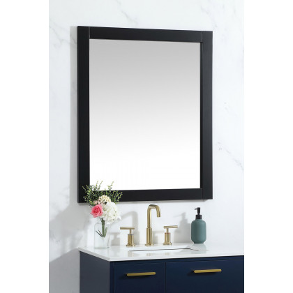 Elegant Wall Mirror - Black, D 30", H 36" (VM23036BK)