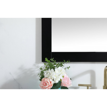 Elegant Wall Mirror - Black, D 30", H 36" (VM23036BK)