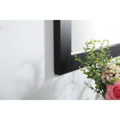 Elegant Wall Mirror - Black, D 30", H 36" (VM23036BK)
