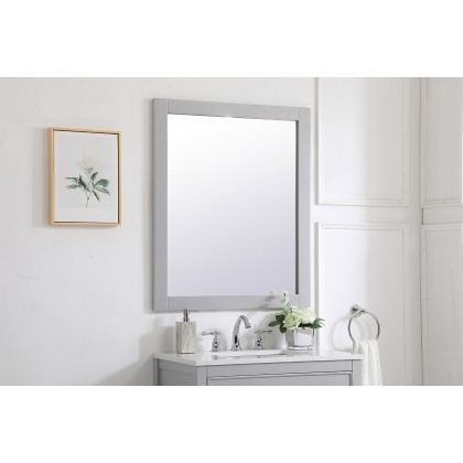 Elegant Wall Mirror - Gray, D 30", H 36" (VM23036GR)