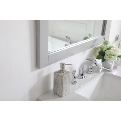Elegant Wall Mirror - Gray, D 30", H 36" (VM23036GR)