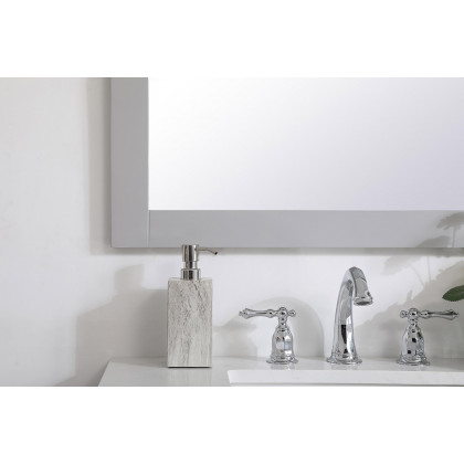 Elegant Wall Mirror - Gray, D 30", H 36" (VM23036GR)