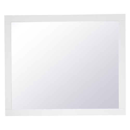Elegant Wall Mirror - White, D 30", H 36" (VM23036WH)