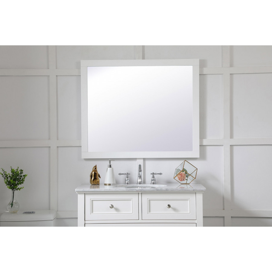 Elegant Wall Mirror - White, D 30", H 36" (VM23036WH)
