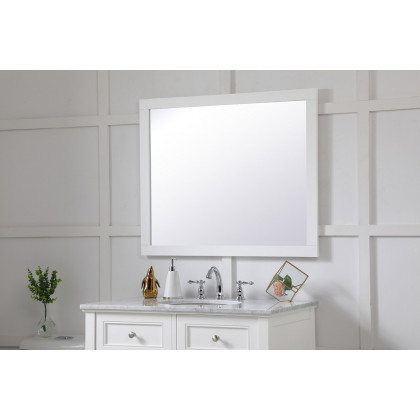 Elegant Wall Mirror - White, D 30", H 36" (VM23036WH)