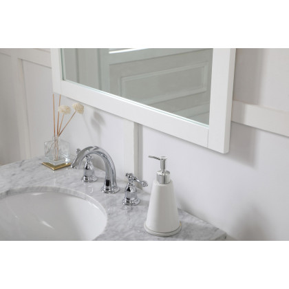 Elegant Wall Mirror - White, D 30", H 36" (VM23036WH)