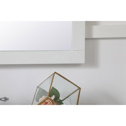 Elegant Wall Mirror - White, D 30", H 36" (VM23036WH)