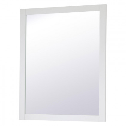 Elegant Wall Mirror - White, D 30", H 36" (VM23036WH)