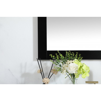 Elegant Wall Mirror - Black, D 36", H 36" (VM23636BK)