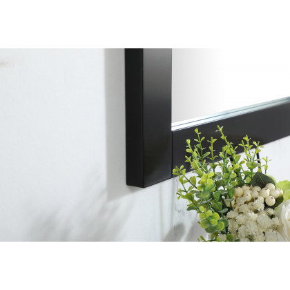 Elegant Wall Mirror - Black, D 36", H 36" (VM23636BK)