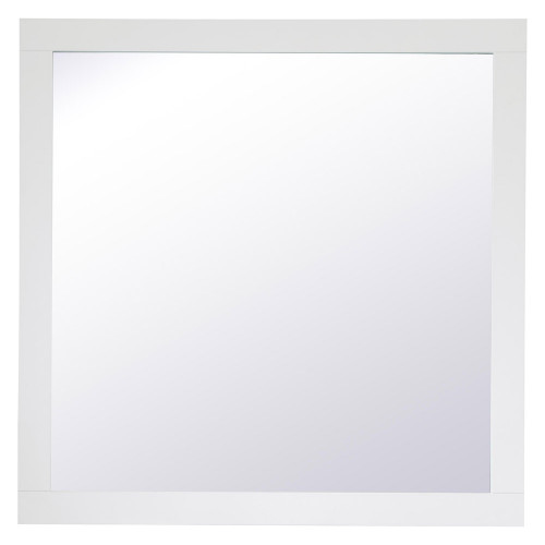 Elegant Wall Mirror - White, D 36", H 36" (VM23636WH)