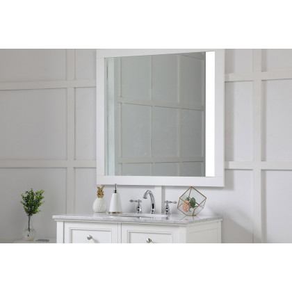 Elegant Wall Mirror - White, D 36", H 36" (VM23636WH)