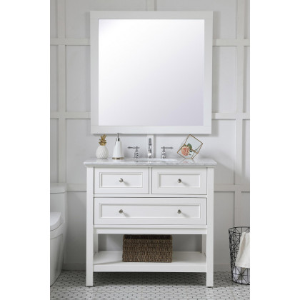Elegant Wall Mirror - White, D 36", H 36" (VM23636WH)