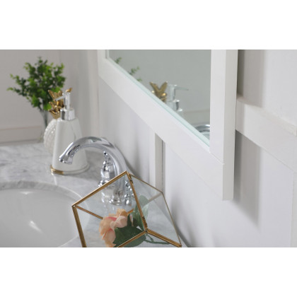 Elegant Wall Mirror - White, D 36", H 36" (VM23636WH)