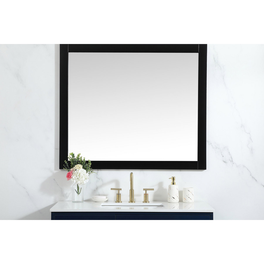 Elegant Wall Mirror - Black, D 42", H 36" (VM24236BK)