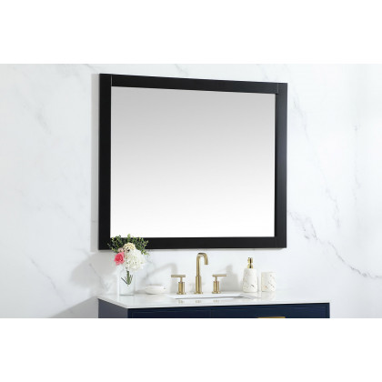 Elegant Wall Mirror - Black, D 42", H 36" (VM24236BK)