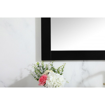 Elegant Wall Mirror - Black, D 42", H 36" (VM24236BK)