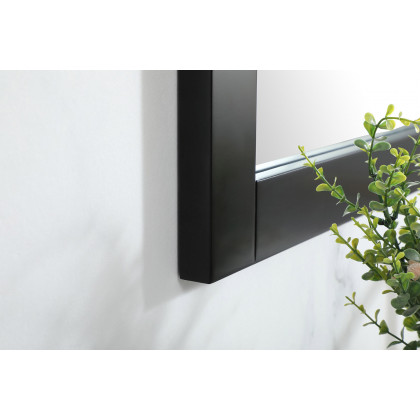 Elegant Wall Mirror - Black, D 42", H 36" (VM24236BK)