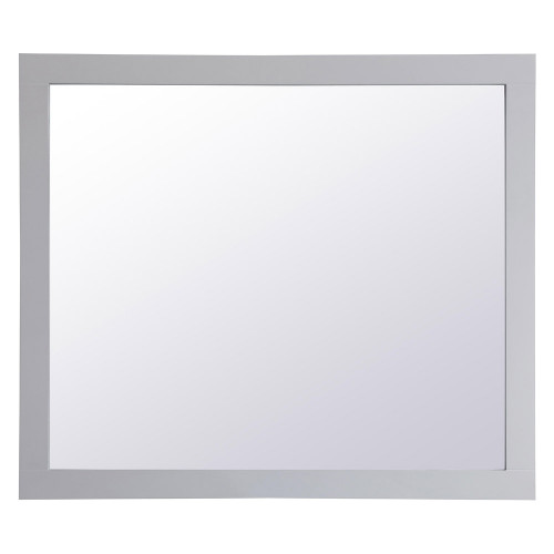 Elegant Wall Mirror - Gray, D 42", H 36" (VM24236GR)