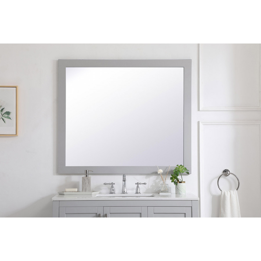Elegant Wall Mirror - Gray, D 42", H 36" (VM24236GR)