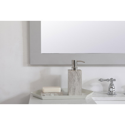 Elegant Wall Mirror - Gray, D 42", H 36" (VM24236GR)