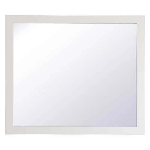 Elegant Wall Mirror - White, D 42", H 36" (VM24236WH)