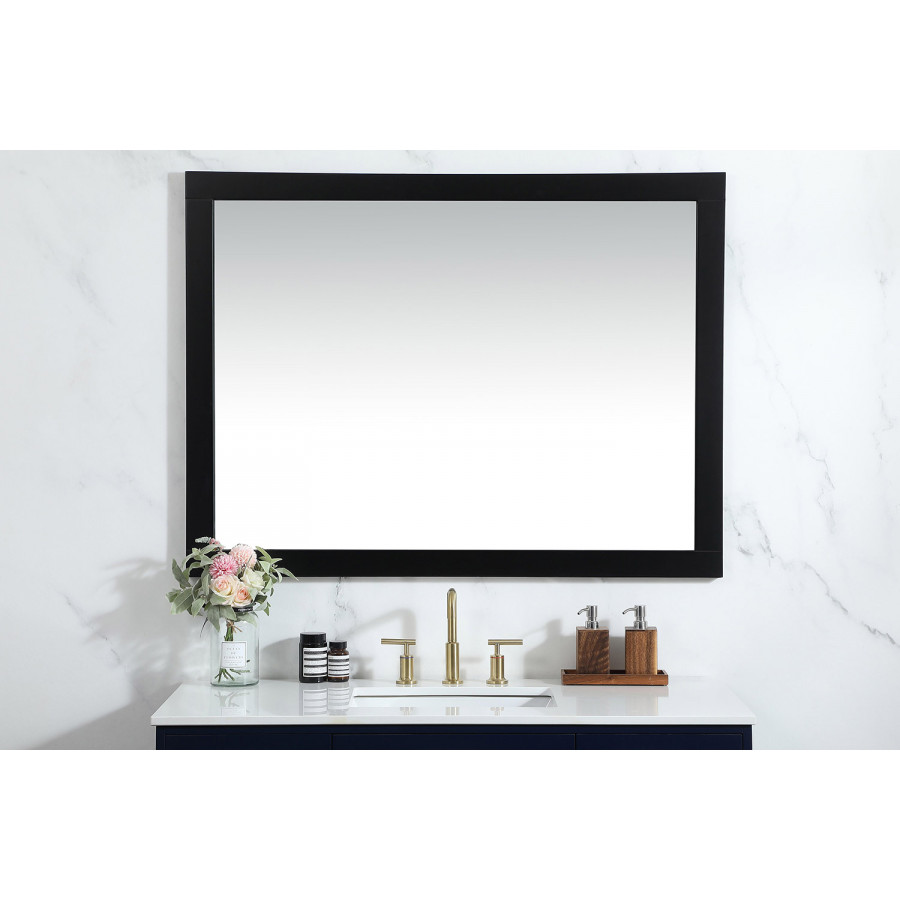 Elegant Wall Mirror - Black, D 48", H 36" (VM24836BK)