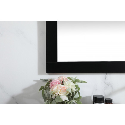 Elegant Wall Mirror - Black, D 48", H 36" (VM24836BK)