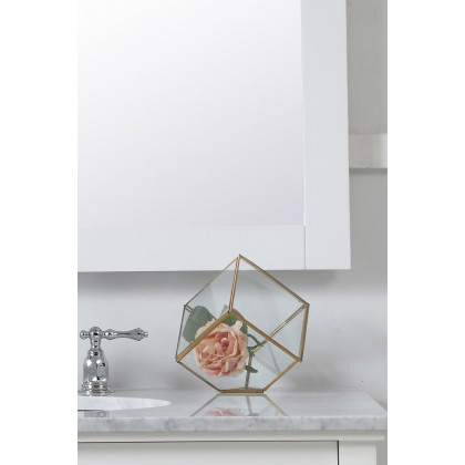 Elegant Wall Mirror - White, D 48", H 36" (VM24836WH)