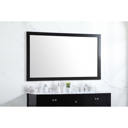 Elegant Wall Mirror - Black, D 60", H 36" (VM26036BK)