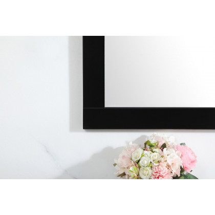 Elegant Wall Mirror - Black, D 60", H 36" (VM26036BK)