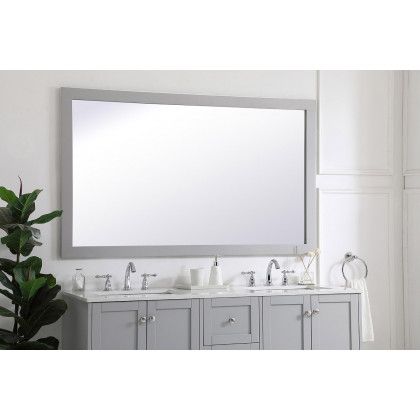 Elegant Wall Mirror - Gray, D 60", H 36" (VM26036GR)